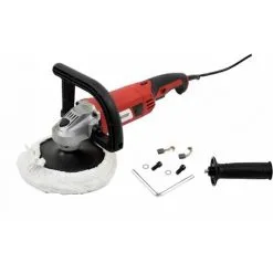 Varan Motors - VAR-CP01-1 Polisseuse Lustreuse électrique 1200W + Disque 180mm Et 2 Poignées - Rouge