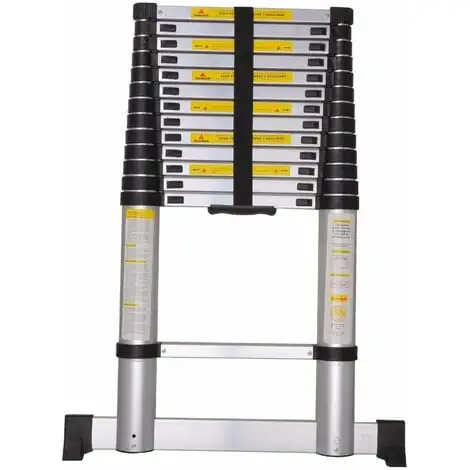 Varan Motors - DLT213B-2019 Echelle Télescopique En Alu De 4.10m, 14 échelons - Gris 1 Varan Motors - DLT213B-2019 Echelle Télescopique En Alu De 4.10m, 14 échelons - Gris