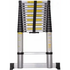 Varan Motors - DLT214B-2019 Echelle Télescopique En Alu De 4.40m, 15 échelons - Gris