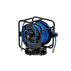 Varan Motors - Var-AHR-01 Dévidoir - Enrouleur De Tuyau Pneumatique Portable En Acier 30m 12bar Rotation à 360° - Bleu -VARAN MOTORS Soldes Magasin 11755825 5