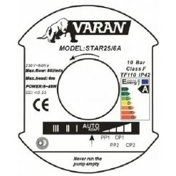 Varan Motors - STAR25-6A Circulateur électronique De Chauffage Haut Rendement 25-60/180 EEI<=0.23 5-45W - Vert -VARAN MOTORS Soldes Magasin 1215082 3