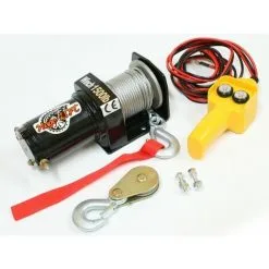 Varan Motors - Var-p1500-1 Treuil électrique 12V 680Kg / 1360Kg 520W, Treuil à Câble Longueur 15m Ø4mm - Noir