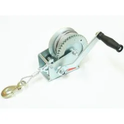 Varan Motors - H1200 Treuil Manuel à Manivelle 544/1088kg Pour Remorque, Quad, Bateau Avec Cable De Ø4.8mm X 10m - Gris