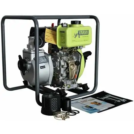 Varan Motors - 92705 Pompe à Eau Thermique Diesel 2'' 211cc 4CV, 36m³/h, 26m Hauteur D'eau - Gris 1 Varan Motors - 92705 Pompe à Eau Thermique Diesel 2'' 211cc 4CV, 36m³/h, 26m Hauteur D'eau - Gris