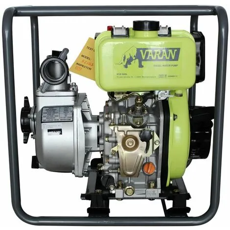 Varan Motors - 92705 Pompe à Eau Thermique Diesel 2'' 211cc 4CV, 36m³/h, 26m Hauteur D'eau - Gris 3 Varan Motors - 92705 Pompe à Eau Thermique Diesel 2'' 211cc 4CV, 36m³/h, 26m Hauteur D'eau - Gris – Image 3