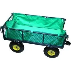 Varan Motors - TC1840A Chariot De Jardin, Remorque à Main, Avec Bâche, Cotés Amovibles, Max 350Kg - Vert 9 Varan Motors - TC1840A Chariot De Jardin, Remorque à Main, Avec Bâche, Cotés Amovibles, Max 350Kg - Vert -VARAN MOTORS Soldes Magasin 138771 5