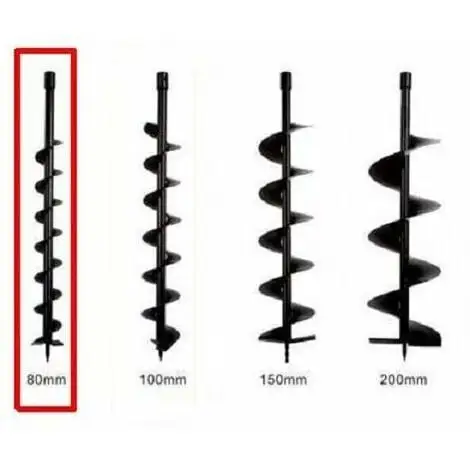 Varan Motors - Tt-aug80 Foret Pour Tarière Thermique, 80cm De Long Et 80mm De Diamètre - Noir 3 Varan Motors - Tt-aug80 Foret Pour Tarière Thermique, 80cm De Long Et 80mm De Diamètre - Noir – Image 3