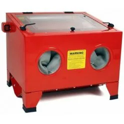 Varan Motors - NESB-09 Cabine De Sablage - Microbilleuse - Sableuse à Manchons 90 Litres Avec Accessoires - Rouge -VARAN MOTORS Soldes Magasin 138831 3