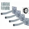 Varan Motors - HYAOU-1 Support Mural De Roues, Range-pneus, Range-roues En Acier, 4 Pièces, 50kg Max Par Support - Gris -VARAN MOTORS Soldes Magasin 13941231 1