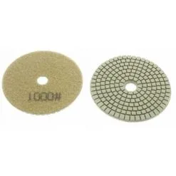 Varan Motors - NEWGP-01-6 10pcs Pads Diamant 100mm Grain 1000 Pour Polissage à L'eau, Polisseuse à L'eau - Beige -VARAN MOTORS Soldes Magasin 21246340 2