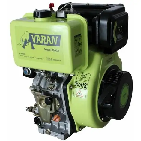 Varan Motors - 92682 Moteur Diesel 456cc 14CV + Démarrage Electrique, Sortie à Clavette 25.4mm F2 - Gris 3 Varan Motors - 92682 Moteur Diesel 456cc 14CV + Démarrage Electrique, Sortie à Clavette 25.4mm F2 - Gris – Image 3