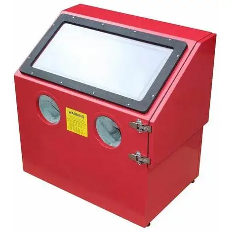 Varan Motors - NESB-24 Cabine De Sablage, Microbilleuse, Sableuse à Manchons 110 Litres Avec éclairage Et Accessoires - Rouge 1 Varan Motors - NESB-24 Cabine De Sablage, Microbilleuse, Sableuse à Manchons 110 Litres Avec éclairage Et Accessoires - Rouge