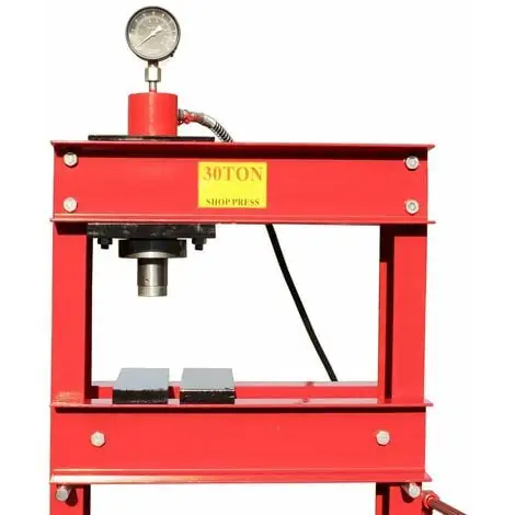 Varan Motors - NESPG-30-2 Presse D'atelier Hydraulique 30 Tonnes Avec Manomètre - Rouge 5 Varan Motors - NESPG-30-2 Presse D'atelier Hydraulique 30 Tonnes Avec Manomètre - Rouge – Image 5