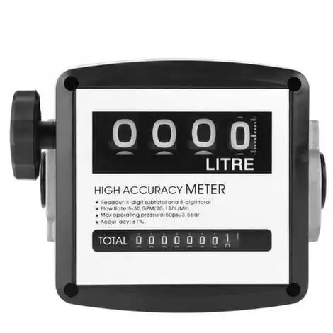 Varan Motors - NEFWM-03 Débitmètre Mécanique Compteur Pour Pompe De Transfert De Fluide Diesel, Huile Eau Adblue 20-120l/min, 1'' - Noir 2 Varan Motors - NEFWM-03 Débitmètre Mécanique Compteur Pour Pompe De Transfert De Fluide Diesel, Huile Eau Adblue 20-120l/min, 1'' - Noir – Image 2