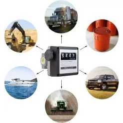 Varan Motors - NEFWM-03 Débitmètre Mécanique Compteur Pour Pompe De Transfert De Fluide Diesel, Huile Eau Adblue 20-120l/min, 1'' - Noir 7 Varan Motors - NEFWM-03 Débitmètre Mécanique Compteur Pour Pompe De Transfert De Fluide Diesel, Huile Eau Adblue 20-120l/min, 1'' - Noir -VARAN MOTORS Soldes Magasin 42661263 4