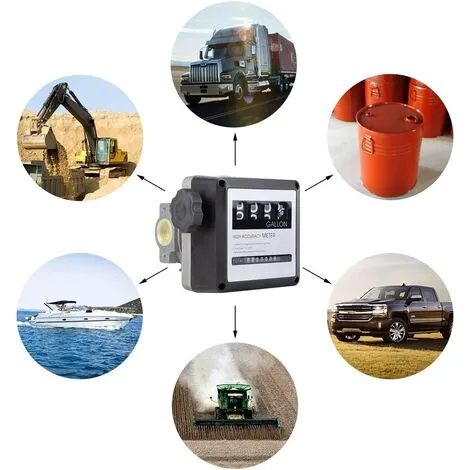 Varan Motors - NEFWM-03 Débitmètre Mécanique Compteur Pour Pompe De Transfert De Fluide Diesel, Huile Eau Adblue 20-120l/min, 1'' - Noir 4 Varan Motors - NEFWM-03 Débitmètre Mécanique Compteur Pour Pompe De Transfert De Fluide Diesel, Huile Eau Adblue 20-120l/min, 1'' - Noir – Image 4