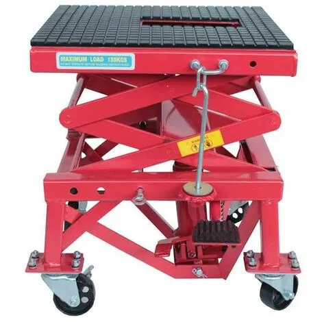 Varan Motors - NEMLT-18 Pont élévateur 135kg, Plateforme élévatrice, Béquille D'atelier Pour Moto, Quad, Scooter, Tondeuse - Rouge 3 Varan Motors - NEMLT-18 Pont élévateur 135kg, Plateforme élévatrice, Béquille D'atelier Pour Moto, Quad, Scooter, Tondeuse - Rouge – Image 3