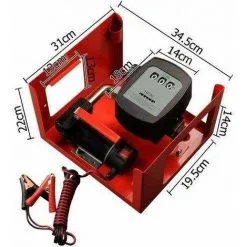 Varan Motors - NEEP-03-2 Pompe à Fuel / Gasoil Avec Clapet Anti-retour, Crépine D'aspiration, 12V 40l/min 150W, Pistolet Automatique - Rouge -VARAN MOTORS Soldes Magasin 977118 4