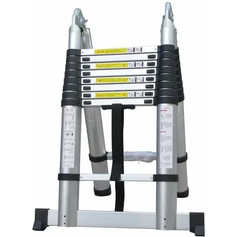 Varan Motors - DLT709B Echelle Télescopique Multi-fonctions En Alu De 5.60m, 18 échelons - Gris 1 Varan Motors - DLT709B Echelle Télescopique Multi-fonctions En Alu De 5.60m, 18 échelons - Gris